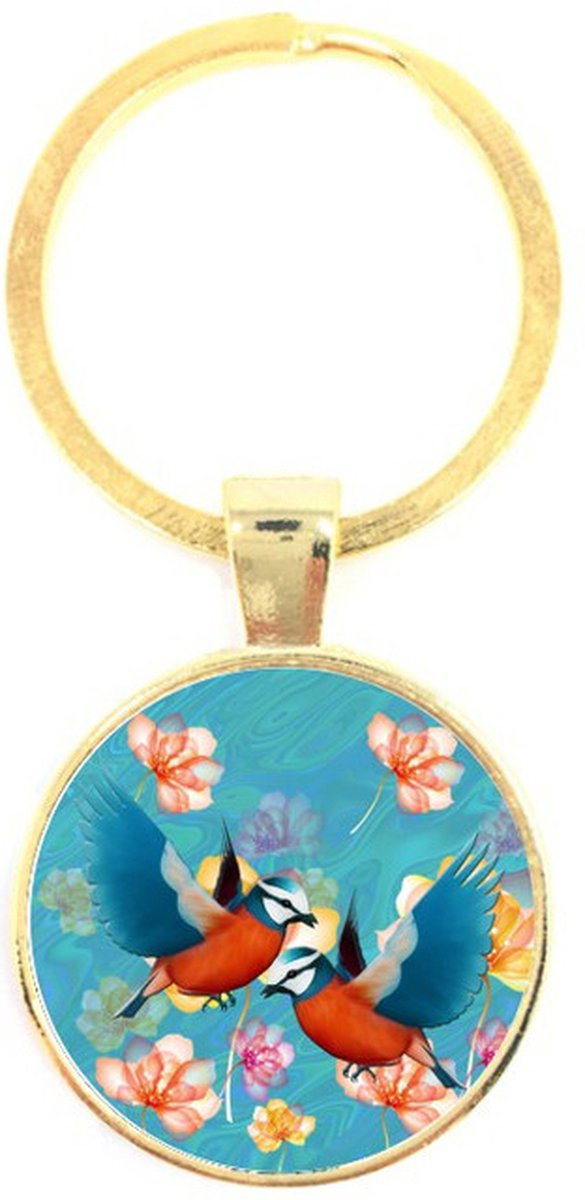 Sleutelhanger Glas - Vogels