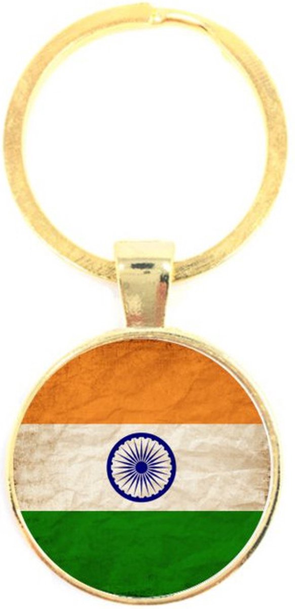 Sleutelhanger Glas - Vlag India