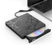 bestberry® Externe DVD / CD Speler en Brander voor Laptop & Macbook – Drive – Data & Voeding Via USB 3.0 of USB-C – Plug & Play