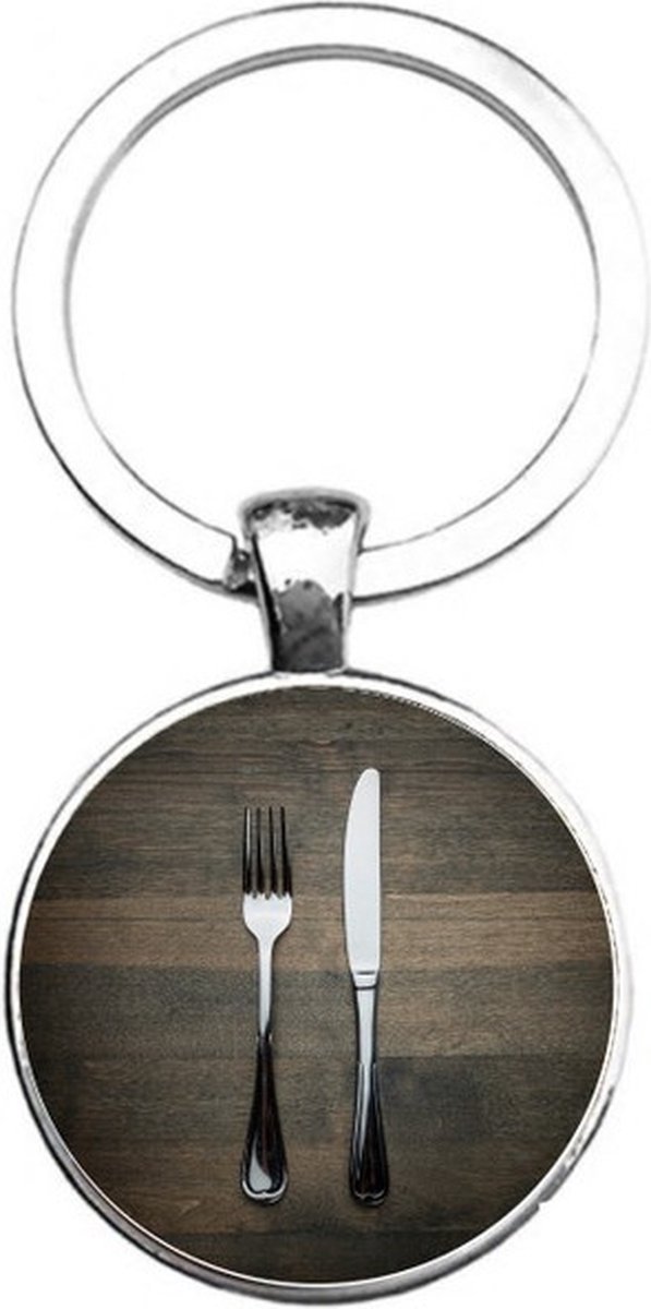 Sleutelhanger Glas - Bestek
