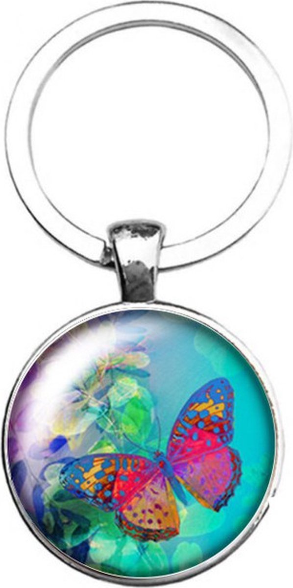 Sleutelhanger Glas - Vlinder