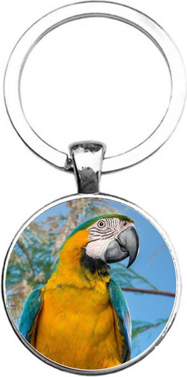 Sleutelhanger Glas - Papegaai