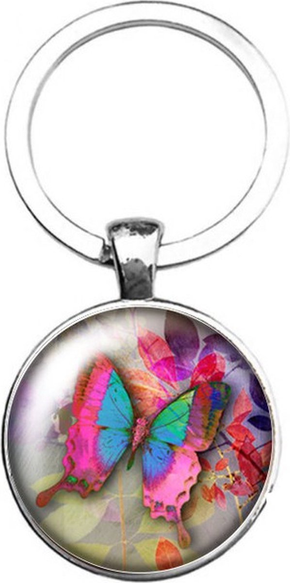 Sleutelhanger Glas - Vlinder