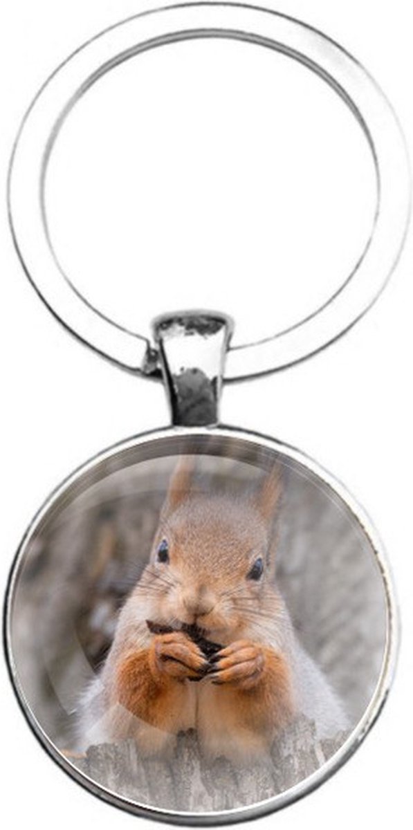 Sleutelhanger Glas - Eekhoorn