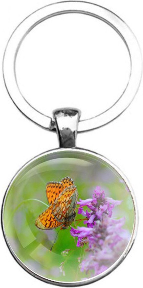 Sleutelhanger Glas - Vlinder