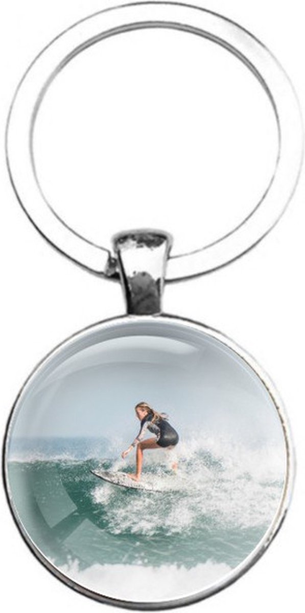 Sleutelhanger Glas - Surfen
