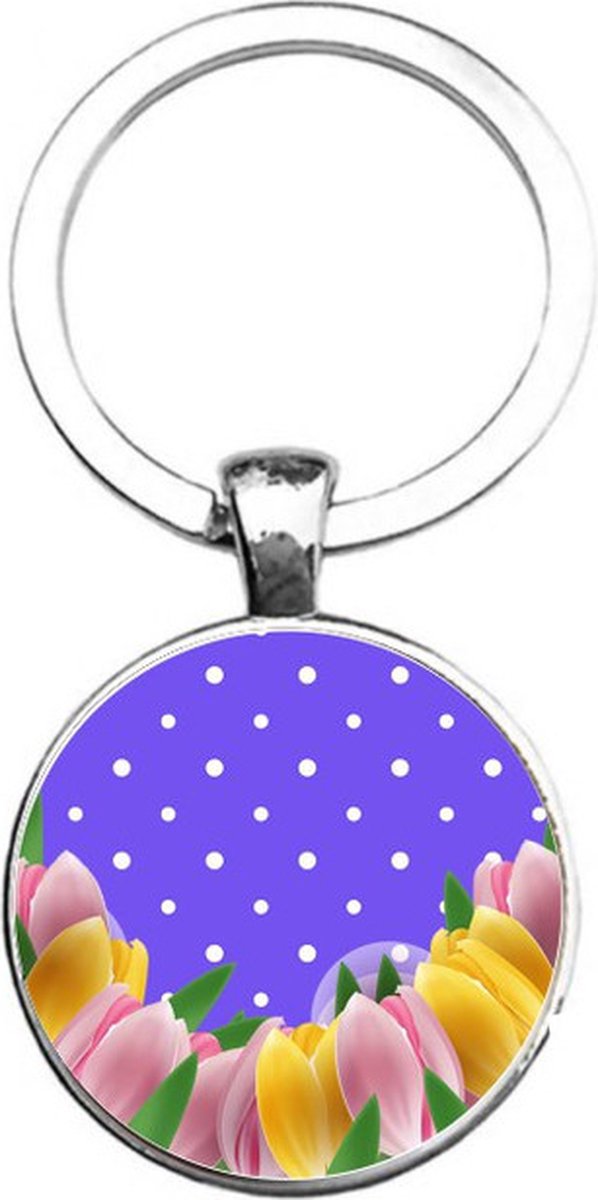 Sleutelhanger Glas - Tulpen