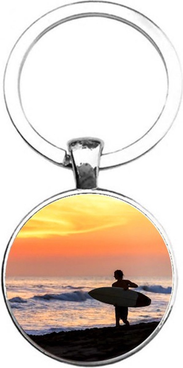 Sleutelhanger Glas - Surfen