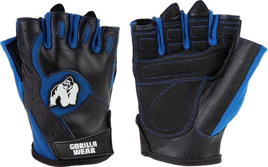 Foto: Gorilla wear mitchell training handschoenen zwart blauw s