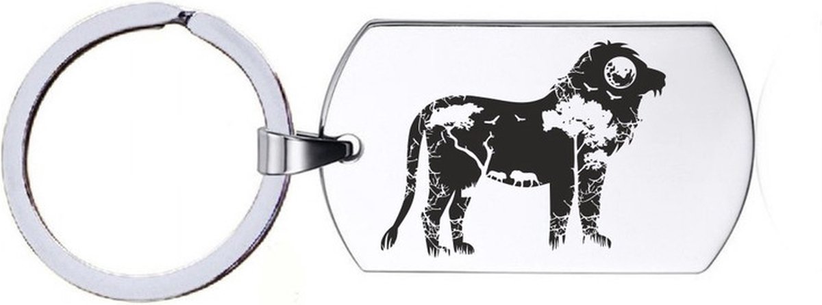 Sleutelhanger RVS - Leeuw