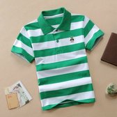 polo kids groen-wit maat120-t6