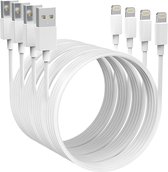 iPhone oplader kabel - iPhone kabel - Lightning USB kabel - iPhone lader kabel geschikt voor Apple iPhone - 4-PACK