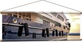 WallClassics - Textielposter - Groot Schip op het Water - 120x40 cm Foto op Textiel