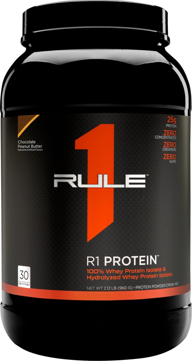 Rule1 R1 Protein Whey Isolate (2lbs) Chocolate Peanut Butter - Eiwitten - Wei-eiwit isolaat
