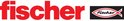 Fischer logo met tekst en vis-icoon.