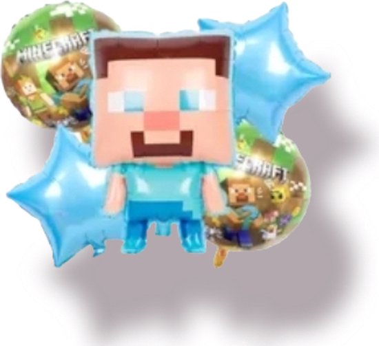 ballonboeket Minecraft 5 delig, ballonnentros kindercrea