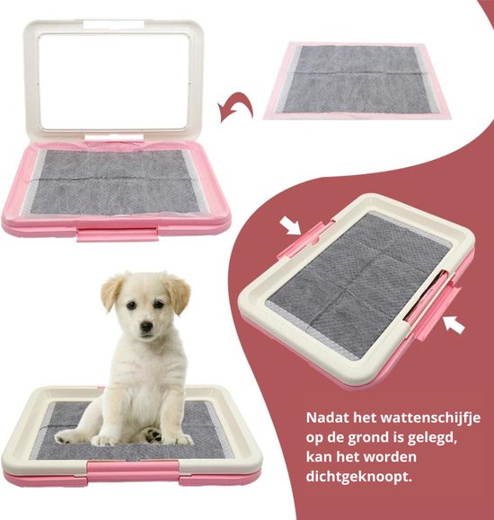 CRITZO Pet Accessories - Portable Dog Training Toilet - Indoor Dogs Potty Pet Toilet For Small Dogs Cats Litter Box Puppy Pad Holder Tray Pet Supplies - Pet Care Essentials
