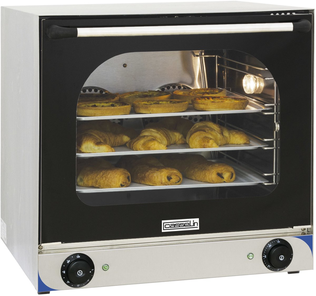 Casselin CFCV1, 0 - 300 °C, 4 schappen, Zwart, Roestvrijstaal, Draaiknop, Roestvrijstaal, Geëmailleerd staal