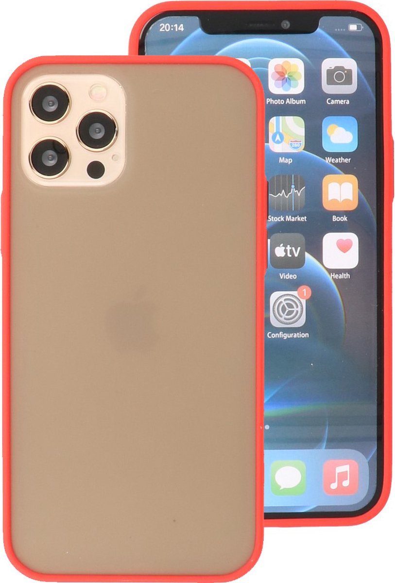 Hoesje Hard Case Color Rood geschikt voor Iphone 12 of voor 12 Pro