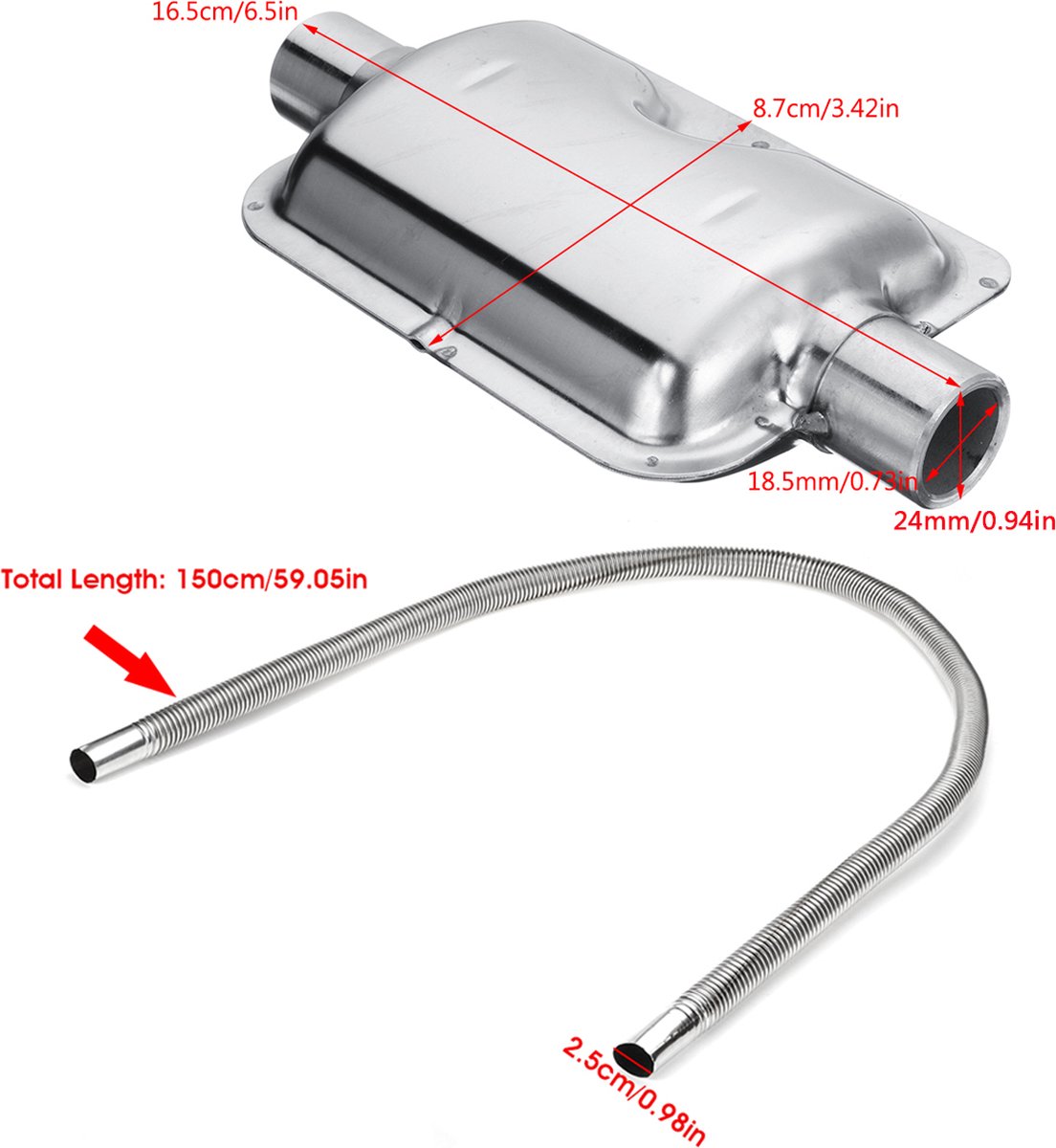 Lot De 4 Coudes échappement 90° En Inox 25mm + Pinces - Pour Chauffage Diesel, Poêle, Voiture, Camping-car