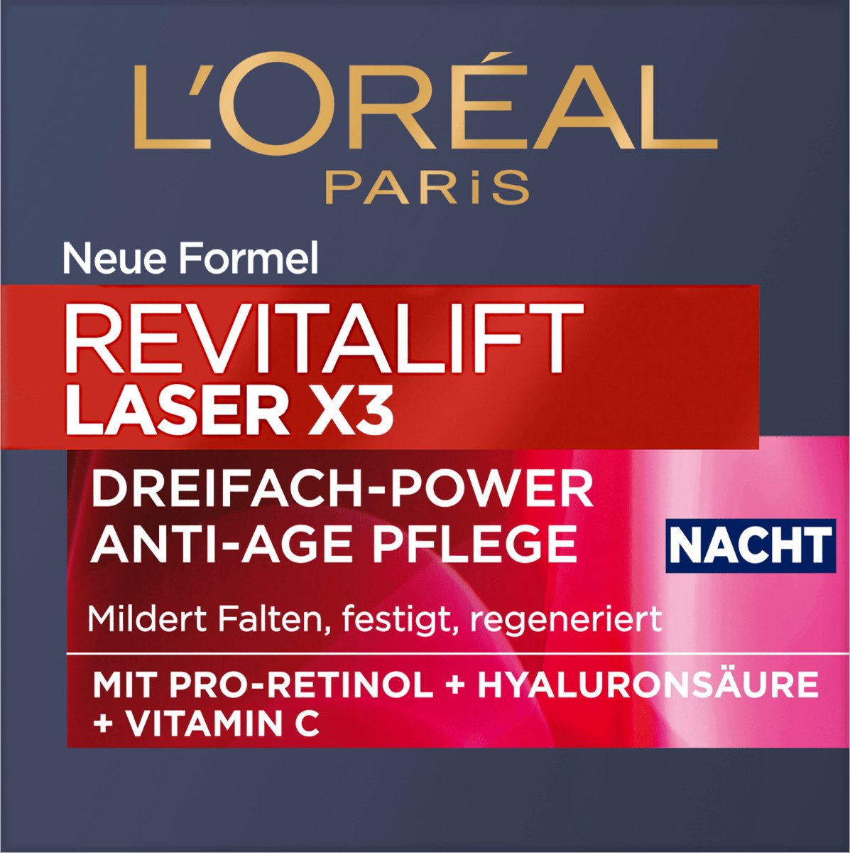 L'ORÉAL PARIS Nachtcrème Revitalift Laser X3, 50 ml