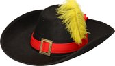 Piraten kapitein hoed zwart vilt volwassenen - Carnaval verkleed hoeden