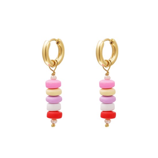 Oorbellen Dangling beads Pink - #summergirls collection