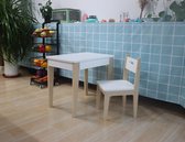 Beboonz Playdesk Montessori Kindertafel met 1 kinderstoeltje - speeltafel voor kinderen - kindertafel voor Baby's en Peuters- Kinderbureau met stoel