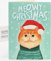 Meowy Christmas Card - Grappige Kerst Kaart - Nonstop muziek & Glitters!