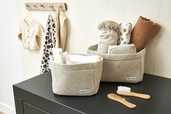 Meyco Baby Knit Basic kruikenzak - sand melange — afbeelding 4