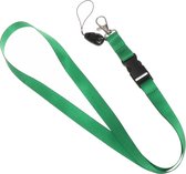 Fako Bijoux® - Keycord - Lanyard - Sleutelkoord - Badgehouder - 51cm - 20mm - Groen