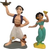 Vintage Aladdin speelset/taarttoppers - 2 stuks - kunststof - 7 cm - Bullyland.