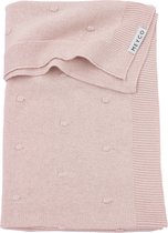 Meyco Baby Mini Knots ledikant deken - soft pink - 100x150cm