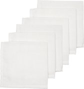 Meyco Uni bavoirs - pack de 6 - hydrophile - blanc - 30x30cm