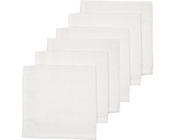 Product: Meyco Baby Uni monddoekjes - 6-pack - hydrofiel - white - 30x30cm, van het merk 