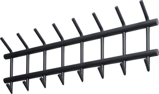 Steel Pipe - Kapstok - ronde buis - staal - donkergrijs mat - 16 ophangmogelijkheden