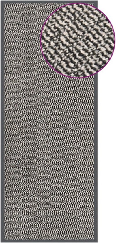 Deurmat getuft 60x180 cm zwart kopen