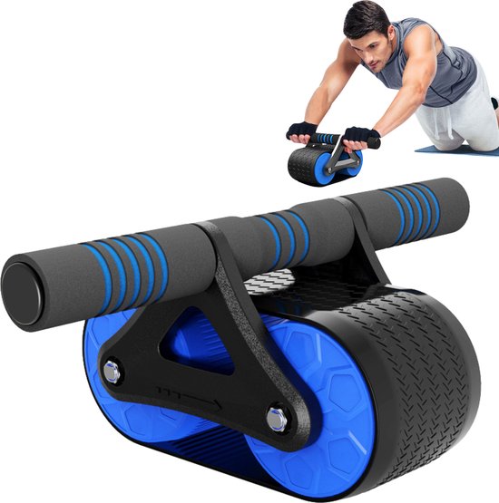 Ab Wheel Roller pour les muscles abdominaux - Roue d'entraînement des muscles abdominaux - Entraîneur de muscles abdominaux - Entraîneur d'abdominaux - Roue de fitness - Y compris tapis de genou