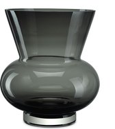 Stijlvolle grote vaas - SOLDEN-21% - modern-klassieke luxe glazen vaas - extra dik glas - donkergrijs - serie: ROCHA 26GR