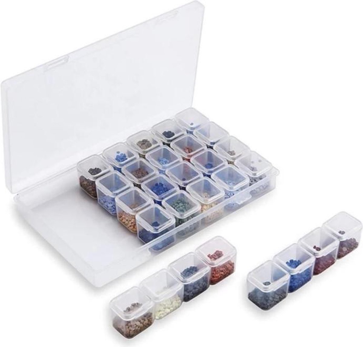 Opbergdoos L Diamond Painting met 28 Vakken Accessoires - Figured'Art