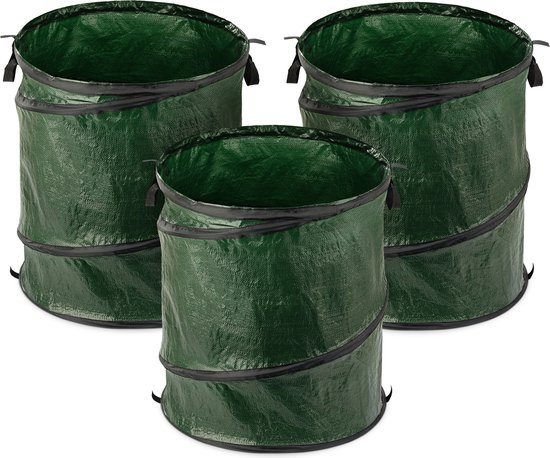 Sac poubelle de jardin réutilisable Navaris 150 litres - Set de 3 pièces -  Sac de... | bol.com