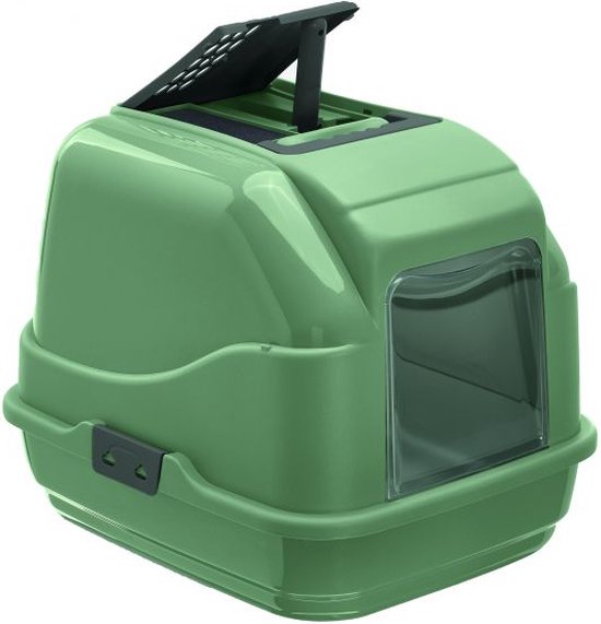Imac kattenbak easy cat 2nd life donkergroen 50x40x40 cm