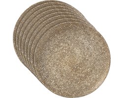 Inge Christmas kaarsbord - 8x stuks - goud - kunststof - 33 cm - onderbord - kaarsen plateau - kerstdecoratie