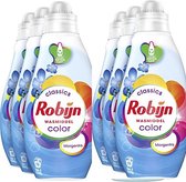 Le détergent liquide Robijn Klein & Kracht Classics Morgenfris, garde votre linge coloré et coloré beau plus longtemps - 152 lavages - 8 bouteilles (665ML)