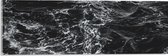WallClassics - Acrylglas - Golvende Zee Zwart/Wit - 60x20 cm Foto op Acrylglas (Wanddecoratie op Acrylaat)
