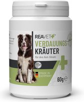 ReaVET - Spijsverteringskruiden voor Honden - Bevordert de darmwerking - Verbetert de structuur van de ontlasting - 60g