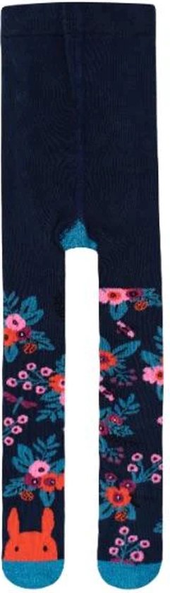 Merkloos - sokken - blauw met bloemen - 12-24 maanden