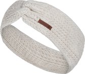 Knit Factory Joy Gebreide Dames Hoofdband - Haarband - Oorwarmers dames - Hoofdwarmer vrouwen - Hoofdband winter - Beige - One Size