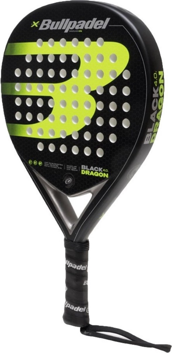 Bullpadel Black Dragon 4.0 Padel racket Zwart Geel bol