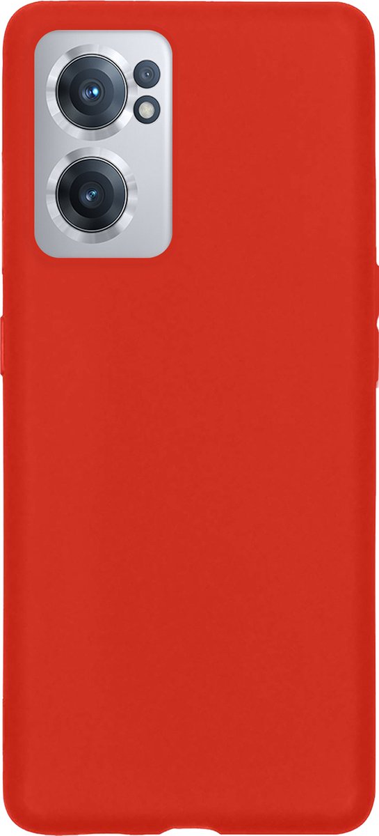 Hoes - Geschikt voor OnePlus Nord CE 2 - Sterk & Shockproof - Hoesje Cover - Siliconen Case - Rood